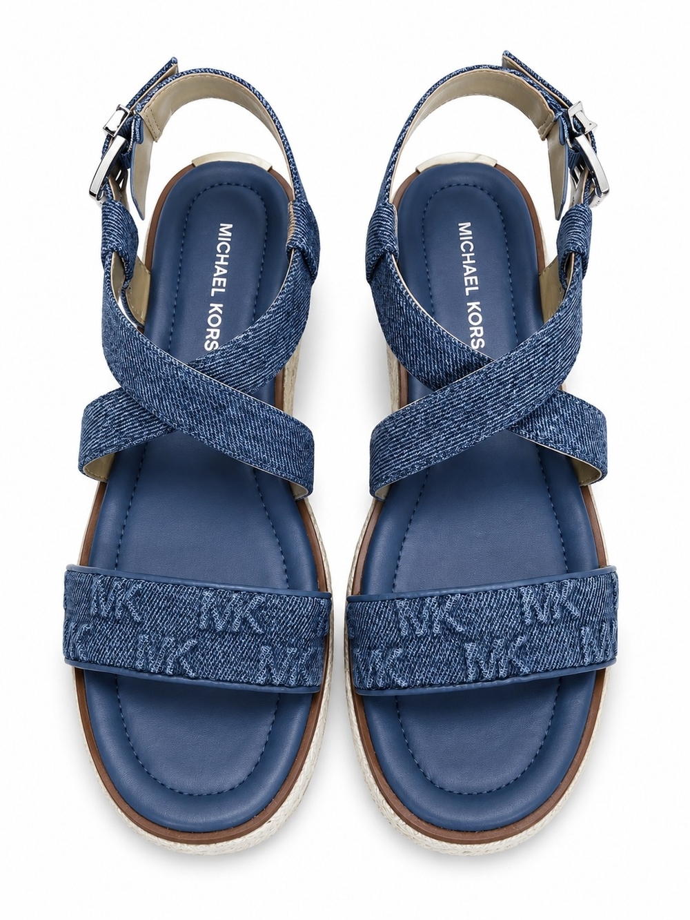 🆕️Michael Kors Lynn Espadrille Denim Platform Sandals 8.5 NWT